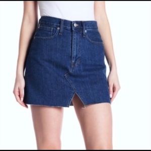 Madewell Rigid Denim A-Line skirt